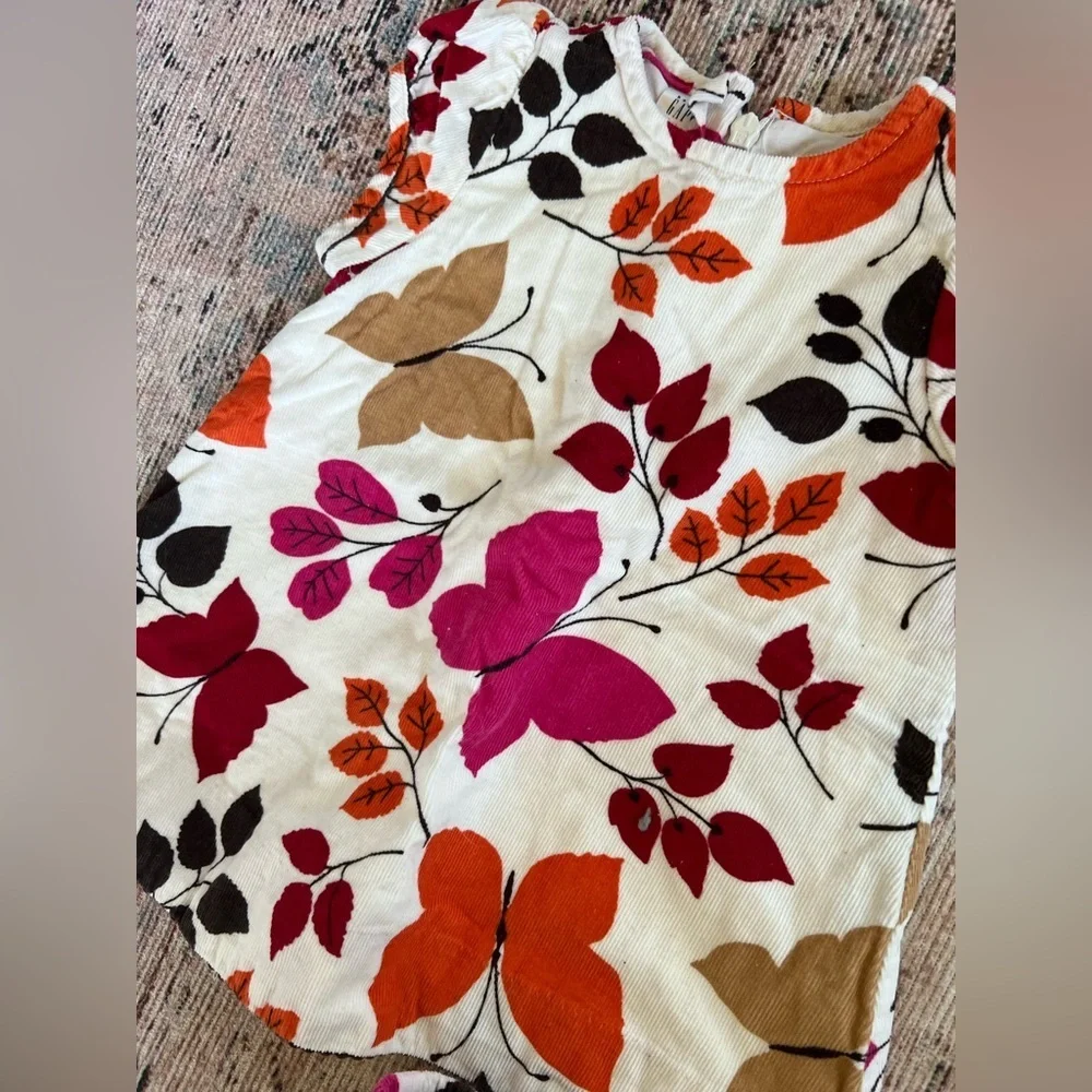 GAP Baby Floral Dress with Bloomers - Red, Pink, Brown